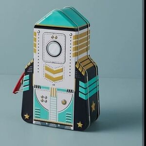 Suck UK Rocket Lunch Box Metal Retro Space Tin w/ Tags